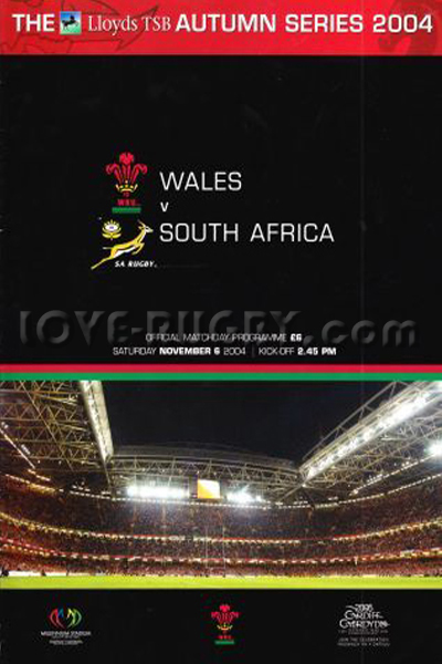 Wales South Africa 2004 memorabilia